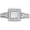 14k White Gold 1 1/5 CTW Diamond Engagement Ring, Size 7 14k White Gold 1 1/5 CTW Diamond Engagement Ring, Size 7