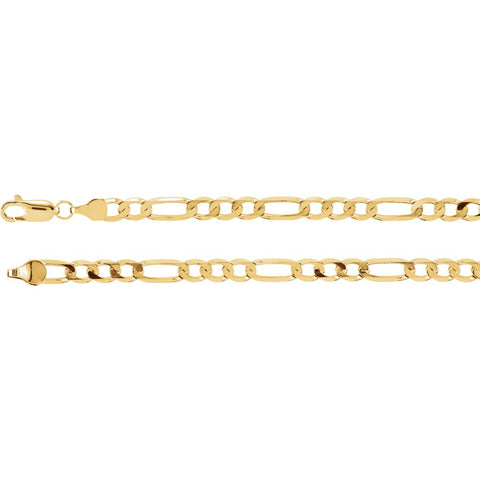 14k Yellow Gold 5mm Solid Figaro 8" Chain 14k Yellow Gold 5mm Solid Figaro 8" Chain