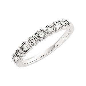 14k White Gold 3/8 CTW Diamond Anniversary Band, Size 7 14k White Gold 3/8 CTW Diamond Anniversary Band, Size 7