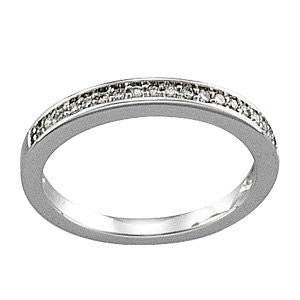 14k White Gold 1/6 CTW Diamond Band for 3.8mm Engagement Ring , Size 7 14k White Gold 1/6 CTW Diamond Band for 3.8mm Engagement Ring , Size 7