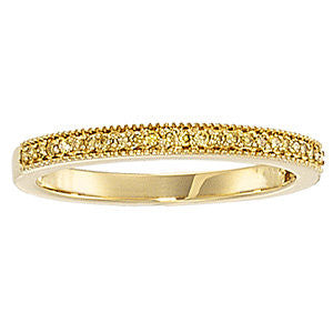 14k Yellow Gold 1/8 CTW Yellow Diamond Anniversary Band, Size 7 14k Yellow Gold 1/8 CTW Yellow Diamond Anniversary Band, Size 7