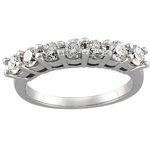 14k White Gold Anniversary Band, Size 7 14k White Gold Anniversary Band, Size 7