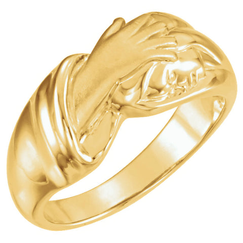 14k White Gold Hand of Christ Ring, Size 7 14k White Gold Hand of Christ Ring, Size 7