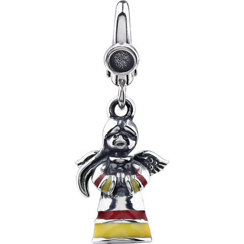 Sterling Silver Angel Charm with Enamel Sterling Silver Angel Charm with Enamel