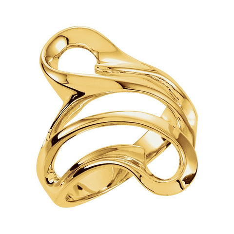14k Yellow Gold Freeform Ring, Size 6 14k Yellow Gold Freeform Ring, Size 6