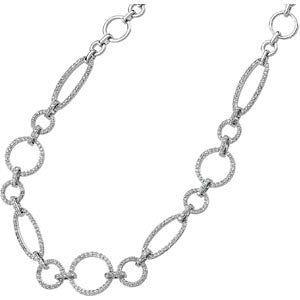 14k White Gold Diamond Necklace