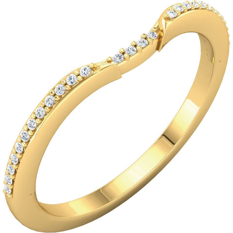 14k Yellow Gold .07 CTW Diamond Band, Size 7 14k Yellow Gold .07 CTW Diamond Band, Size 7