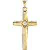 23.00X14.00 mm Cross Pendant Mounting in 14k Yellow Gold
