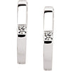 14k White Gold .07 CTW Diamond Hoop Earrings 14k White Gold .07 CTW Diamond Hoop Earrings