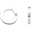 14K White Gold 0.07 CTW Diamond Hoop Earrings 14K White Gold 0.07 CTW Diamond Hoop Earrings