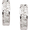 14k White Gold 1/3 CTW Diamond Hoop Earrings 14k White Gold 1/3 CTW Diamond Hoop Earrings