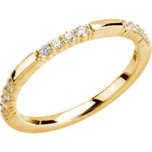 14k Yellow Gold 1/4 CTTW Anniversary Band Mounting, Size 7 14k Yellow Gold 1/4 CTTW Anniversary Band Mounting, Size 7