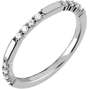 14k White Gold 1/4 CTTW Anniversary Band Mounting, Size 7 14k White Gold 1/4 CTTW Anniversary Band Mounting, Size 7