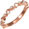 1/4 CTTW Diamond Anniversary Band in 14k Rose Gold (Size 6 )
