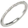 Wedding Band For Matching Engagement Ring in 14K White Gold (Size 6)