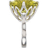 Sterling Silver Green Gold Quartz Ring, Size 7 Sterling Silver Green Gold Quartz Ring, Size 7