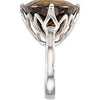 Sterling Silver Smoky Quartz Ring, Size 7 Sterling Silver Smoky Quartz Ring, Size 7