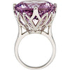 Sterling Silver Rose De France Quartz Ring, Size 7 Sterling Silver Rose De France Quartz Ring, Size 7