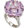 Sterling Silver Rose De France Quartz Ring, Size 7 Sterling Silver Rose De France Quartz Ring, Size 7