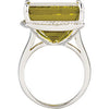 Sterling Silver Green Gold Quartz Granulated Design Ring, Size 7 Sterling Silver Green Gold Quartz Granulated Design Ring, Size 7