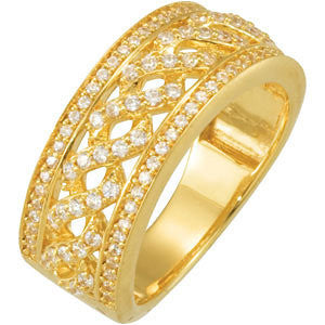 14k Yellow Gold 5/8 CTW Diamond Anniversary Band, Size 7 14k Yellow Gold 5/8 CTW Diamond Anniversary Band, Size 7