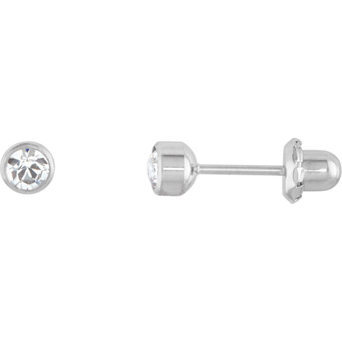 Crystal Inverness Piercing Bezel Earrings Crystal Inverness Piercing Bezel Earrings