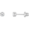 Crystal Inverness Piercing Bezel Earrings in Titanium Crystal Inverness Piercing Bezel Earrings in Titanium