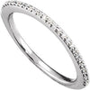 14k White Gold 1/6 CTW Diamond Matching Band, Size 7 14k White Gold 1/6 CTW Diamond Matching Band, Size 7