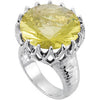 Sterling Silver Green Gold Quartz Ring, Size 7 Sterling Silver Green Gold Quartz Ring, Size 7