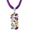 Multi-gemstone 18-inch Necklace in Sterling Silver Multi-gemstone 18-inch Necklace in Sterling Silver