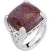 Genuine Red Ocean Jasper Ring in Sterling Silver ( Size 6 ) Genuine Red Ocean Jasper Ring in Sterling Silver ( Size 6 )