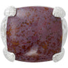 Sterling Silver Red Ocean Jasper Ring, Size 7 Sterling Silver Red Ocean Jasper Ring, Size 7