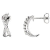 Pair of 1/4 CTTW Diamond Earrings in 14k White Gold Pair of 1/4 CTTW Diamond Earrings in 14k White Gold