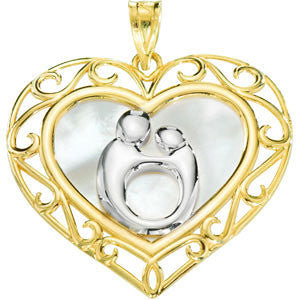 10k Yellow Gold Mother & Child® Heart Pendant 10k Yellow Gold Mother & Child® Heart Pendant