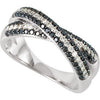 5/8 CTTW Black and White Diamond Anniversary Band in 14k White Gold ( Size 7 ) 5/8 CTTW Black and White Diamond Anniversary Band in 14k White Gold ( Size 7 )