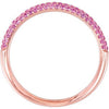14k Rose Gold Pink Sapphire Anniversary Band Size 7 14k Rose Gold Pink Sapphire Anniversary Band Size 7