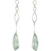 Sterling Silver Green Quartz Earrings Sterling Silver Green Quartz Earrings
