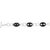 Sterling Silver Onyx Marine Link 8" Bracelet Sterling Silver Onyx Marine Link 8" Bracelet