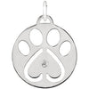 Our Cause For Paws Bracelet or Charm in Sterling Silver