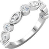 1/2 CTTW Diamond Anniversary Band in 14k White Gold ( Size 6 )