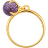 18k Yellow Gold Vermeil Amethyst Ring Size 6 18k Yellow Gold Vermeil Amethyst Ring Size 6