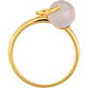 18k Yellow Gold Vermeil Rose Chalcedony Ring Size 7 18k Yellow Gold Vermeil Rose Chalcedony Ring Size 7