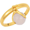 18K Yellow Vermeil Rose Chalcedony Ring Size 6 18K Yellow Vermeil Rose Chalcedony Ring Size 6