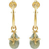 18K Yellow Gold Vermeil Labradorite Hoop Earrings 18K Yellow Gold Vermeil Labradorite Hoop Earrings