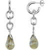 Missoma Gemstone Drop Earrings in Sterling Silver Missoma Gemstone Drop Earrings in Sterling Silver