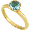 18K Yellow Vermeil Swiss Blue Topaz Stackable Ring Size 7 18K Yellow Vermeil Swiss Blue Topaz Stackable Ring Size 7
