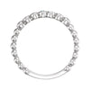 14k White Gold Aquamarine Stackable Ring , Size 7