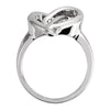 14k White Gold Freeform Heart Ring, Size 6 14k White Gold Freeform Heart Ring, Size 6