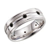 Sterling Silver 7mm 3/8 ctw. Diamond Comfort-Fit Wedding Band for Men, Size 10 Sterling Silver 7mm 3/8 ctw. Diamond Comfort-Fit Wedding Band for Men, Size 10