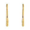 14k Yellow Gold Crescent Hoop Earrings
